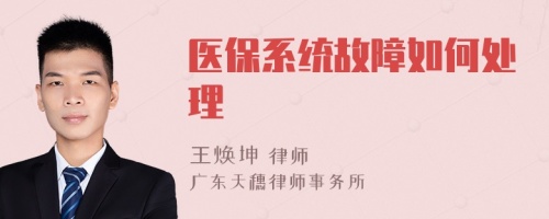 医保系统故障如何处理