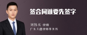 签合同谁要先签字