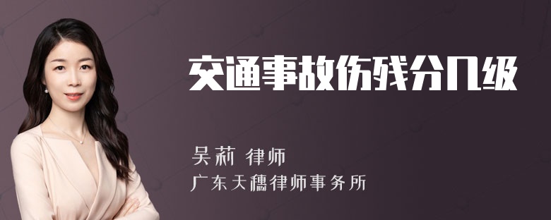 交通事故伤残分几级