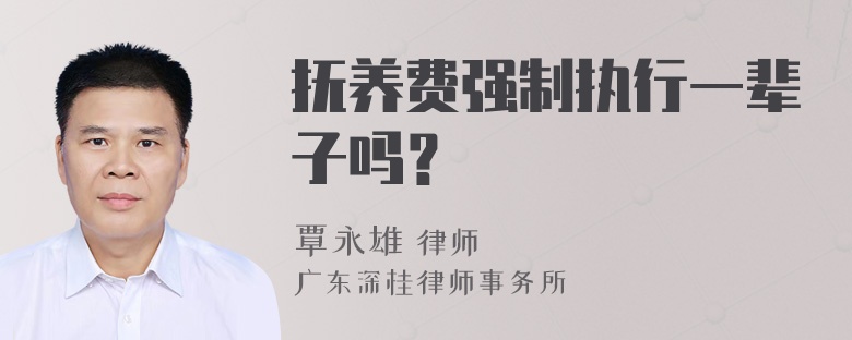 抚养费强制执行一辈子吗？