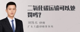 二氧化碳运输可以处罚吗？