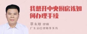 我想开中央厨房该如何办理手续