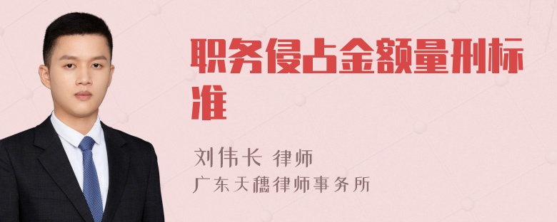 职务侵占金额量刑标准