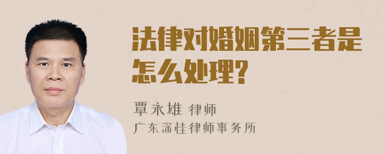 法律对婚姻第三者是怎么处理?