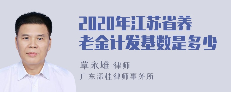 2020年江苏省养老金计发基数是多少