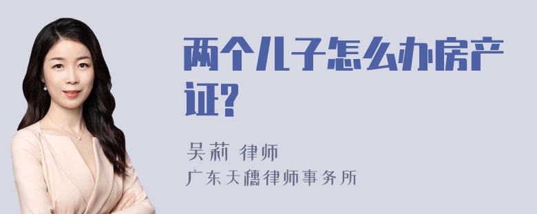 两个儿子怎么办房产证?