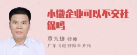 小微企业可以不交社保吗