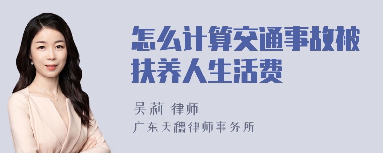 怎么计算交通事故被扶养人生活费