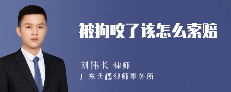 被狗咬了该怎么索赔