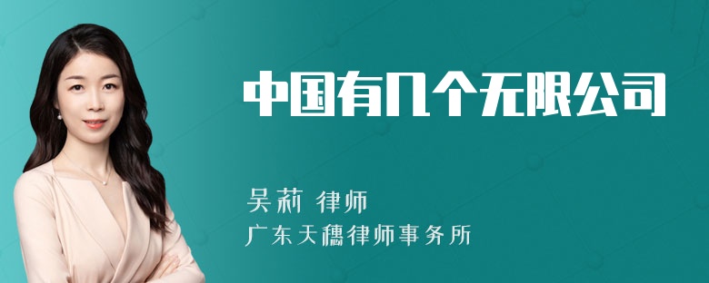 中国有几个无限公司