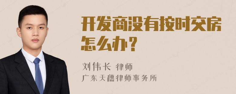 开发商没有按时交房怎么办？