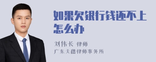 如果欠银行钱还不上怎么办