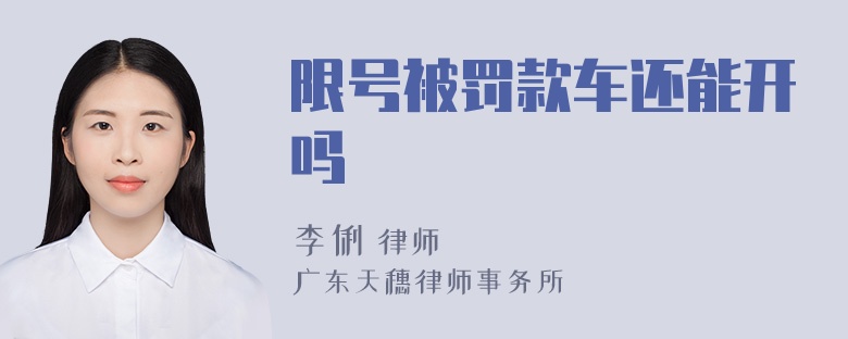 限号被罚款车还能开吗