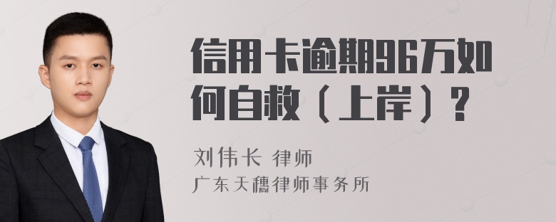 信用卡逾期96万如何自救（上岸）?