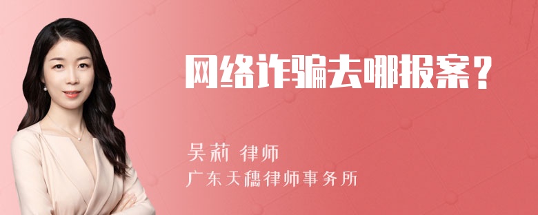 网络诈骗去哪报案？