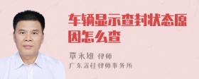 车辆显示查封状态原因怎么查