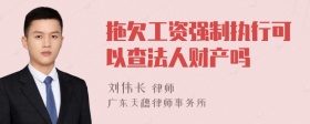 拖欠工资强制执行可以查法人财产吗