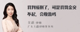 我判缓刑了，可是我罚金交不起，会收监吗