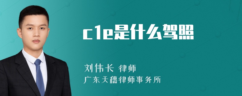 c1e是什么驾照