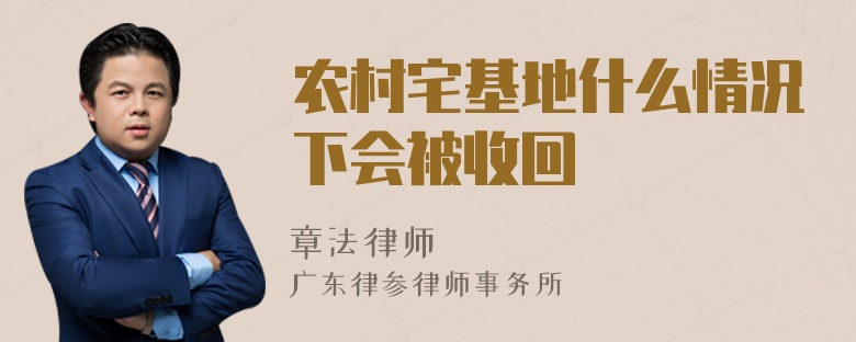 农村宅基地什么情况下会被收回