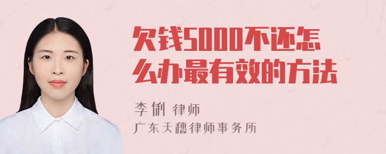 欠钱5000不还怎么办最有效的方法