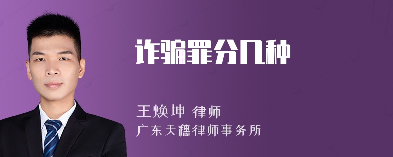 诈骗罪分几种