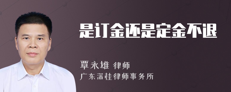 是订金还是定金不退