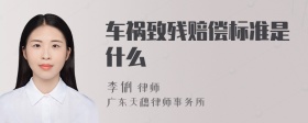 车祸致残赔偿标准是什么