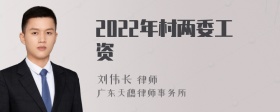 2022年村两委工资