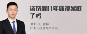 盗窃罪几年就没案底了吗