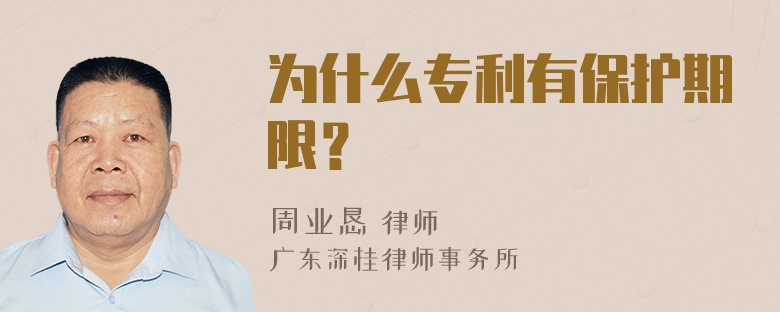 为什么专利有保护期限？