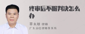 终审后不服判决怎么办