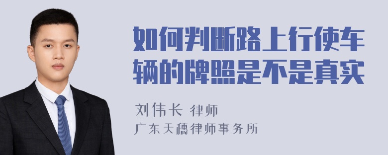 如何判断路上行使车辆的牌照是不是真实