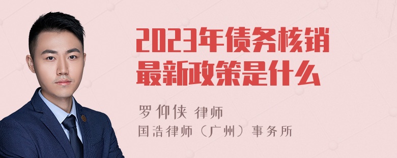 2023年债务核销最新政策是什么