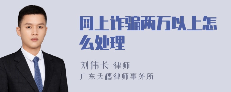 网上诈骗两万以上怎么处理