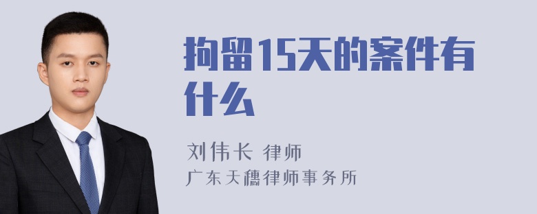 拘留15天的案件有什么