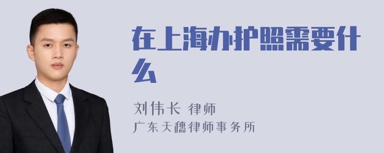 在上海办护照需要什么