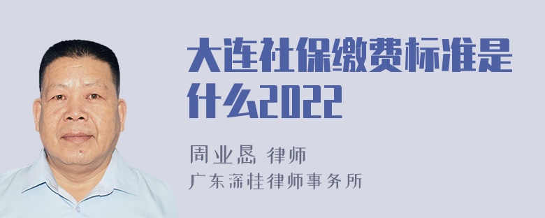 大连社保缴费标准是什么2022