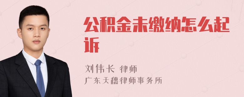 公积金未缴纳怎么起诉