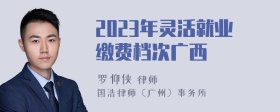 2023年灵活就业缴费档次广西