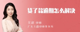 贷了款逾期怎么解决