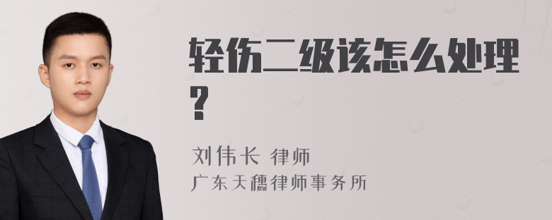 轻伤二级该怎么处理?