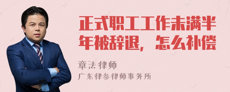 正式职工工作未满半年被辞退，怎么补偿