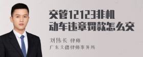 交管12123非机动车违章罚款怎么交