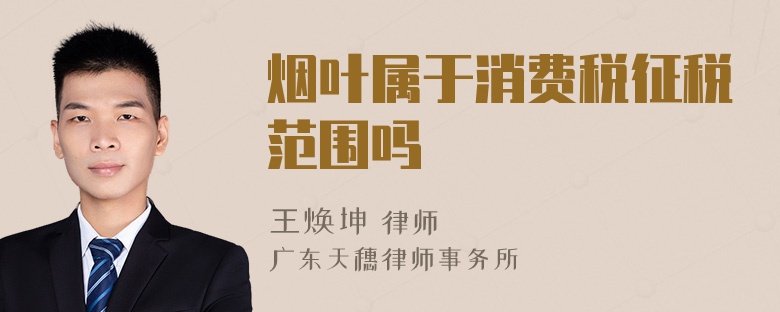 烟叶属于消费税征税范围吗