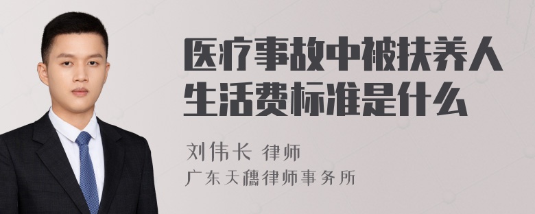 医疗事故中被扶养人生活费标准是什么