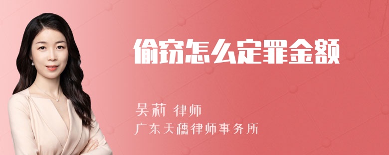 偷窃怎么定罪金额