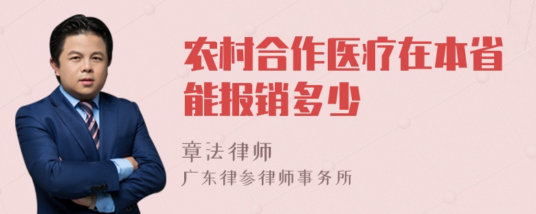 农村合作医疗在本省能报销多少