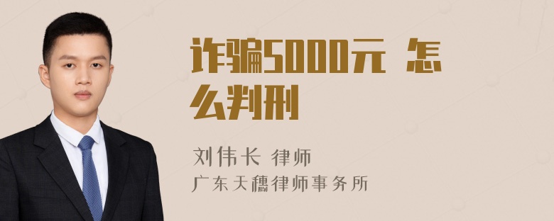 诈骗5000元 怎么判刑