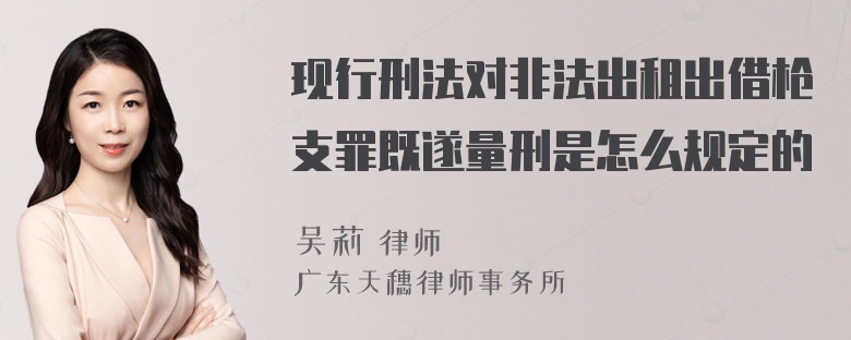 现行刑法对非法出租出借枪支罪既遂量刑是怎么规定的